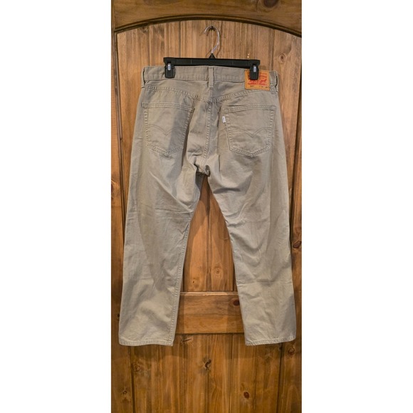 Levi's 505 Jeans Mens 34x29 Beige Denim 5-Pocket Straight Leg Comfort Everyday - Picture 2 of 4